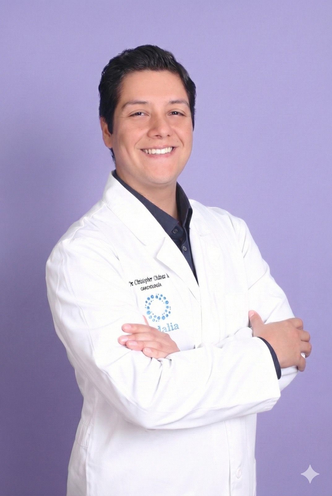 Retrato de Dr. Christopher Chávez Moreno, cardiólogo